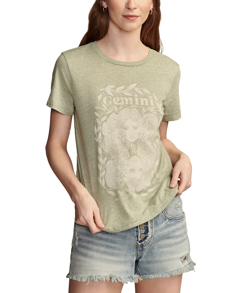 Lucky Brand Women's Celestial Gemini Graphic T-Shirt