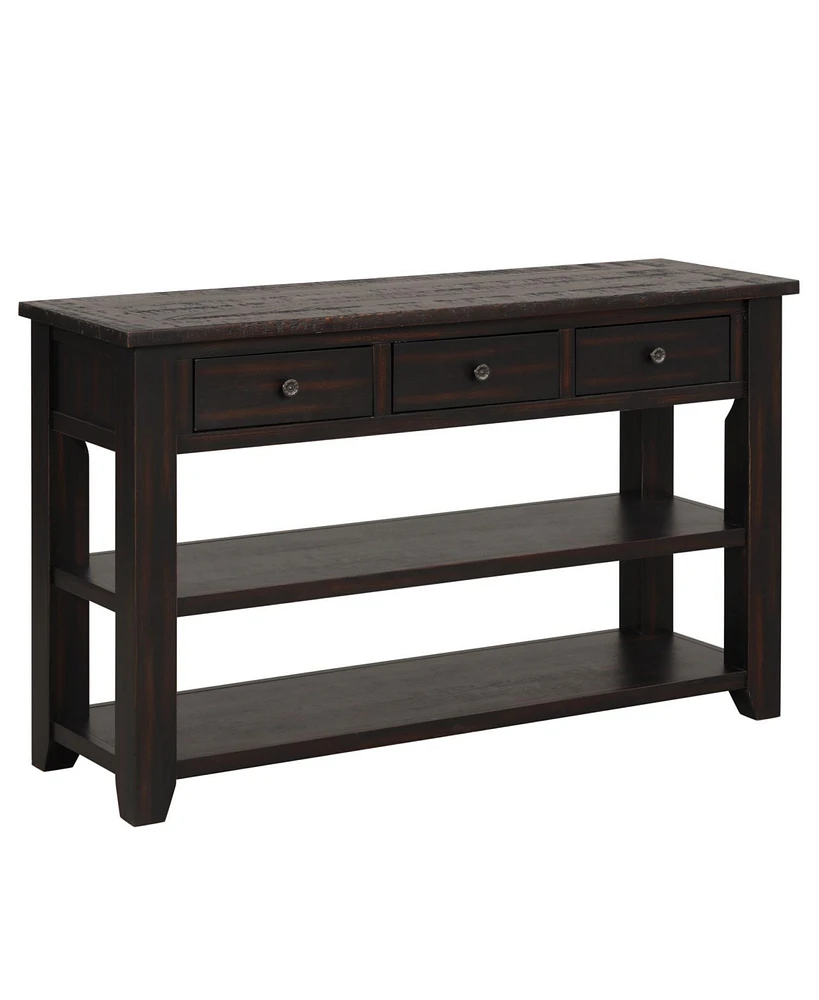 Simplie Fun 48" Solid Pine Wood Top Console Table