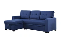 Streamdale Furniture Upholstered Pull Out Sectional Sofa With Chaise