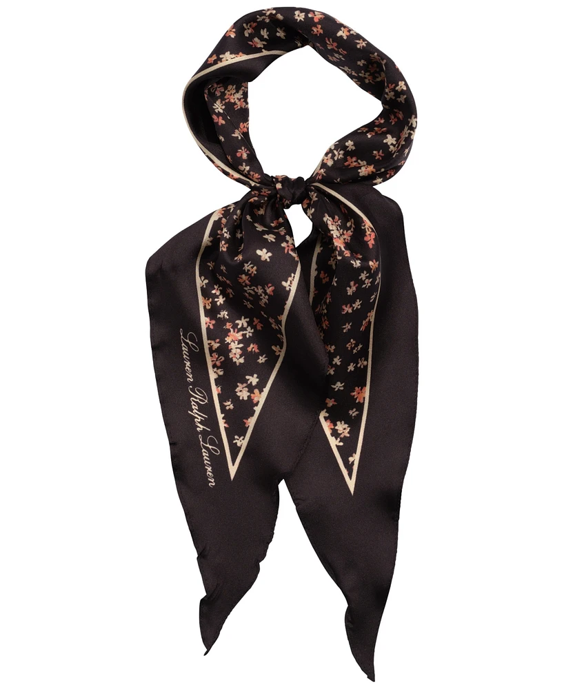 Lauren Ralph Ditsy Floral Small Diamond Scarf