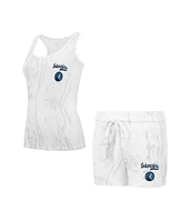 Concepts Sport Women's White Minnesota Timberwolves Quartz Tank Top Shorts Set