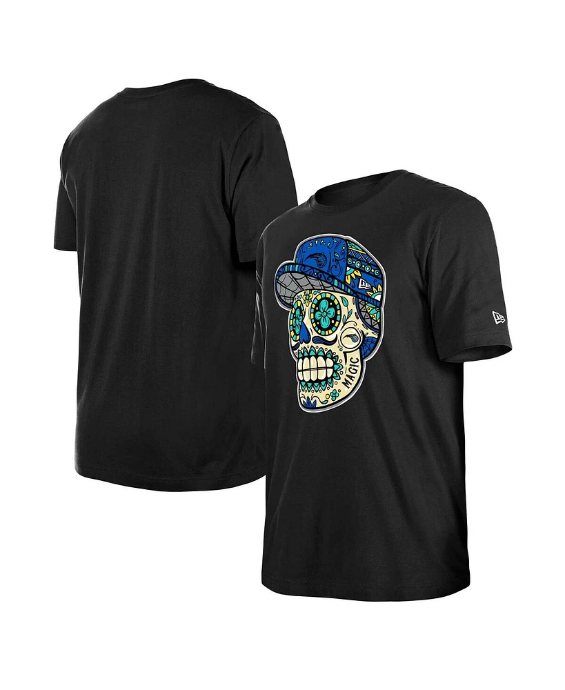 New Era Men's and Women's Black Orlando Magic Sugar Skull T-Shirt