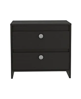 Simplie Fun Heritage Rectangle 2-Drawer Nightstand Wengue