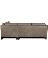 Rutherford Home Bari 98" Leather 2-piece Sectional