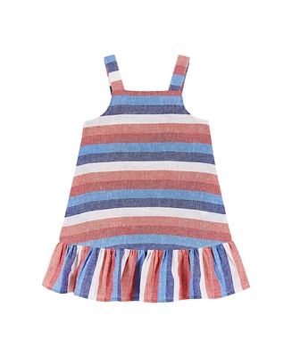Andy & Evan Toddler Girls / Americana Striped Chambray Dress