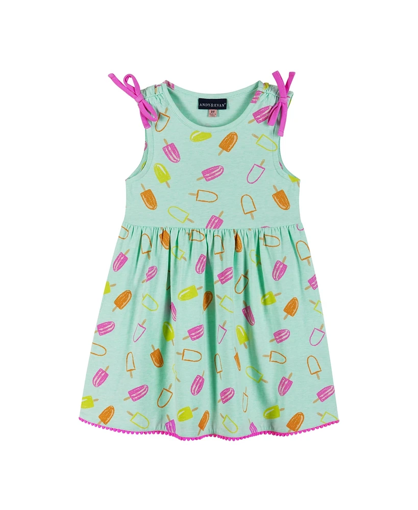 Andy & Evan Little Girls / Blue Ice Cream Print Dress