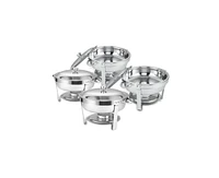 Streamdale Furniture Round Buffet Catering Dish For Home and Outdoor 4 Packs