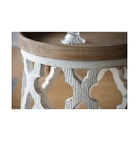 Streamdale Furniture 23" Large Distressed White Side Table