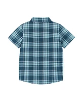 Andy & Evan Little Boys Toddler/Child Blue Plaid Buttondown Shirt