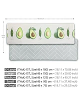 Kproduct4u Double-Sided Two Design (Gray Herringbone, Avocado) Anti-Fatigue Padded Mat, Xl