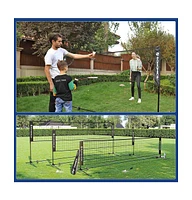 Slickblue Badminton Net Set, Portable Sports Set for Badminton, Tennis, Kids Volleyball, Pickleball, 13 feet