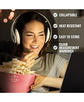 Zulay Kitchen Microwave Popcorn Popper - Bpa-Free Silicone Popcorn Popper Microwave Popcorn Bowl