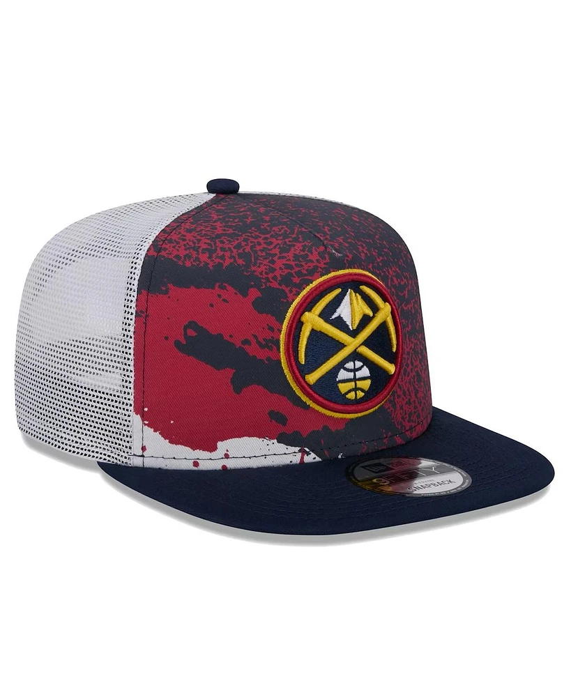 New Era Men's Navy Denver Nuggets Court Sport Speckle 9FIFTY Snapback Hat