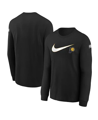 Nike Big Boys and Girls Black Indiana Pacers Swoosh Long Sleeve T-Shirt