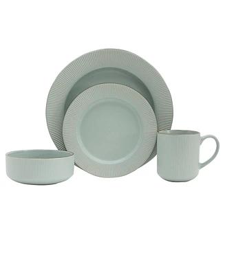 Baum Leon Grey 16 Pc. Dinnerware Set, Service for 4