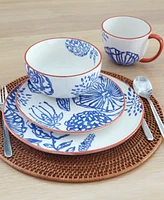 Baum Brevir Floral 16 Pc. Dinnerware Set, Service for 4