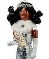 Holiday Lane Shine Bright 14" Fancy Lady African American Nutcracker, Created for Macy's