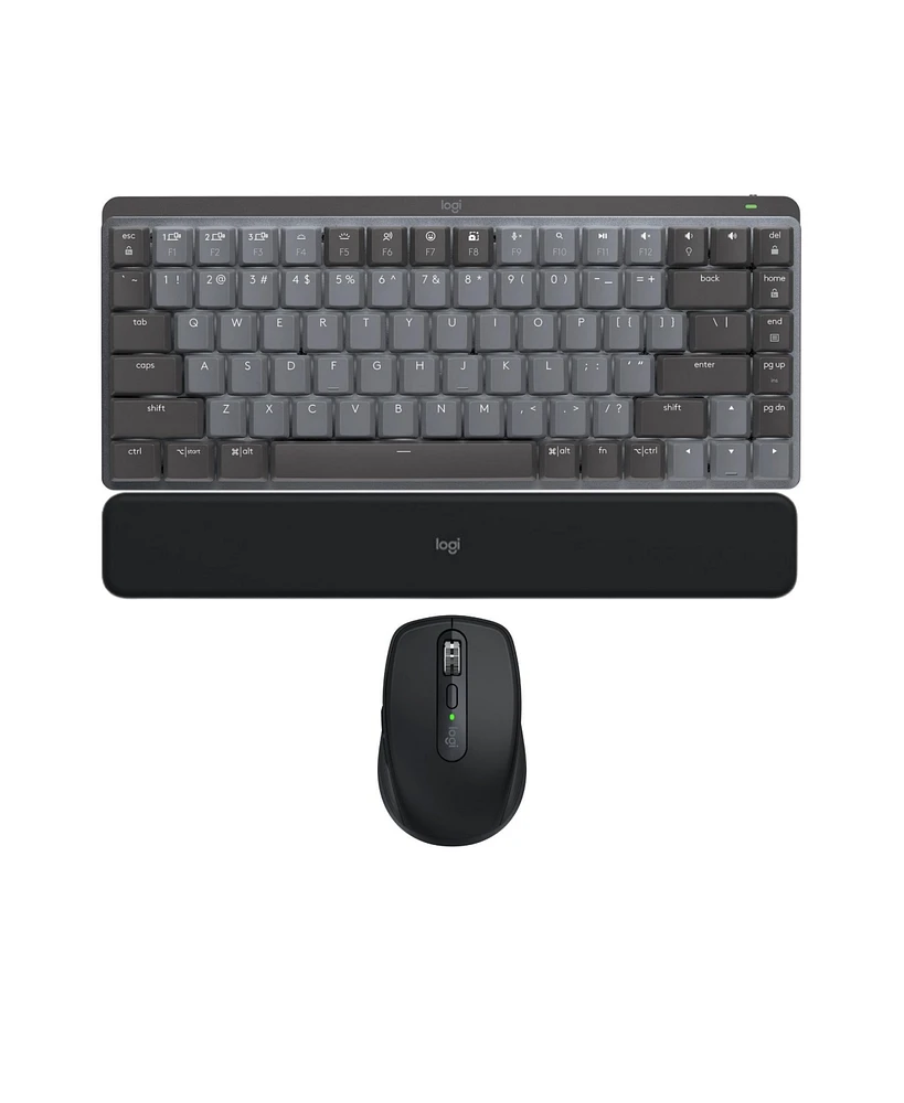 Logitech Mx Mechanical Mini Clicky Keyboard - Graphite w/Mouse & Palm Rest