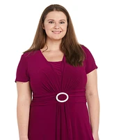 R & M Richards Plus Size Embellished Fit & Flare Dress