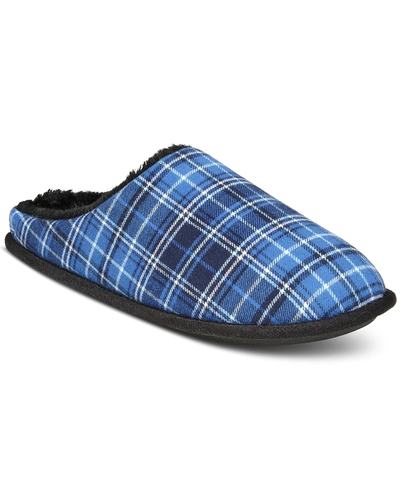 Club Room Men's Plaid Slippers, Created for Macy's