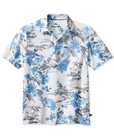 Tommy Bahama Men's Waikiki Waves IslandZone Moisture-Wicking Tropical Print Polo Shirt