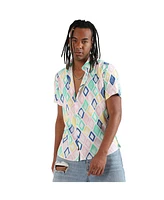 Campus Sutra Men's EcoLiva Rhombus Strokes Shirt