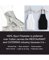 Arkwright Home Mariposa Bib Aprons (12 Pack), 33x30, Spun Polyester, Color Options, Adjustable Ties