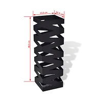 vidaXL Square Umbrella Stand Storage Holder Walking Stick Steel 19.1