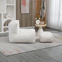 Streamdale Furniture Bean bag and ottoman set for adults and kids