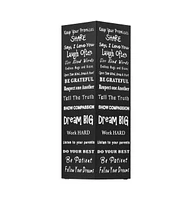 vidaXL Umbrella Stand Text Steel Black