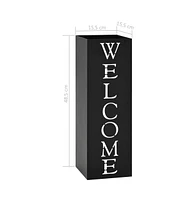 vidaXL Umbrella Stand Welcome Steel