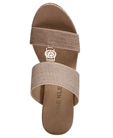 Anne Klein Women's Rikki Double Band Wedge Sandals