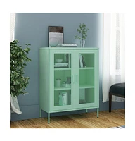 vidaXL Storage Cabinet Mint 31.5"x13.8"x40" Steel