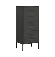 vidaXL Storage Cabinet Anthracite 16.7"x13.8"x40" Steel