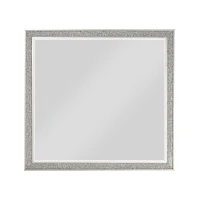 Streamdale Furniture Sliverfluff Mirror, Mirrored & Champagne Finish