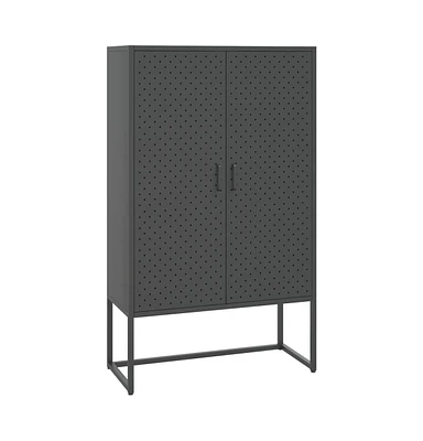 vidaXL Highboard Anthracite 31.5"x13.8"x53.1" Steel