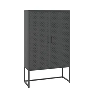 vidaXL Highboard Anthracite 31.5"x13.8"x53.1" Steel