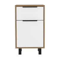Kaia Z Nightstand, One Drawer, One Cabinet, Four Legs, Superior Top - Pine White