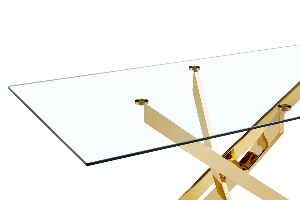 Streamdale Furniture Table Clear Glass Top