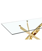 Streamdale Furniture Table Clear Glass Top