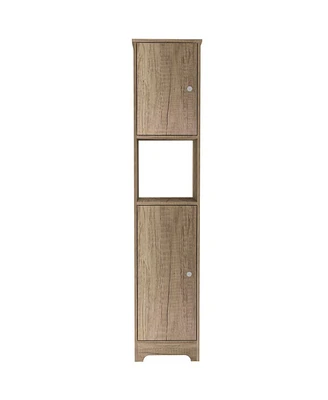 Simplie Fun Brighton 1-Shelf Linen Cabinet Light Oak