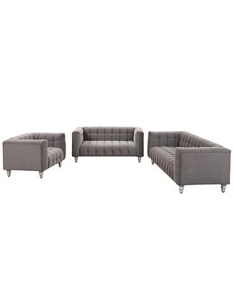 Streamdale Furniture 3-Piece Modern Sofa Set With Tufted Backrest