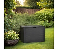 vidaXL Patio Storage Box Anthracite 38.7"x17.3"x21.7"