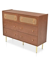 Simplie Fun 6-Drawer Bedroom Dresser and Storage Cabinet