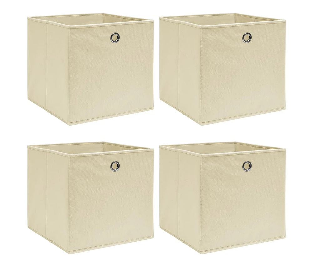 vidaXL Storage Boxes 4 pcs 12.6"x12.6"x12.6" Fabric