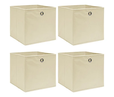 vidaXL Storage Boxes 4 pcs 12.6"x12.6"x12.6" Fabric