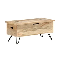 vidaXL Chest 35.4"x15.7"x17.7" Solid Mango Wood