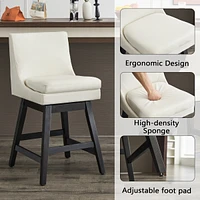 Streamdale Furniture Set of 2 Modern Upholstered Swivel Bar Stools