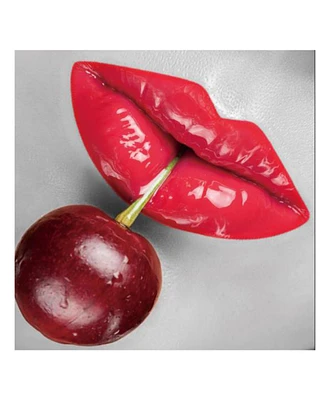 Simplie Fun Cherry Lips Acrylic Wall Art (40 H X 40 W)