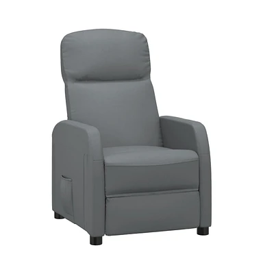 vidaXL Reclining Chair Anthracite Gray Faux Leather